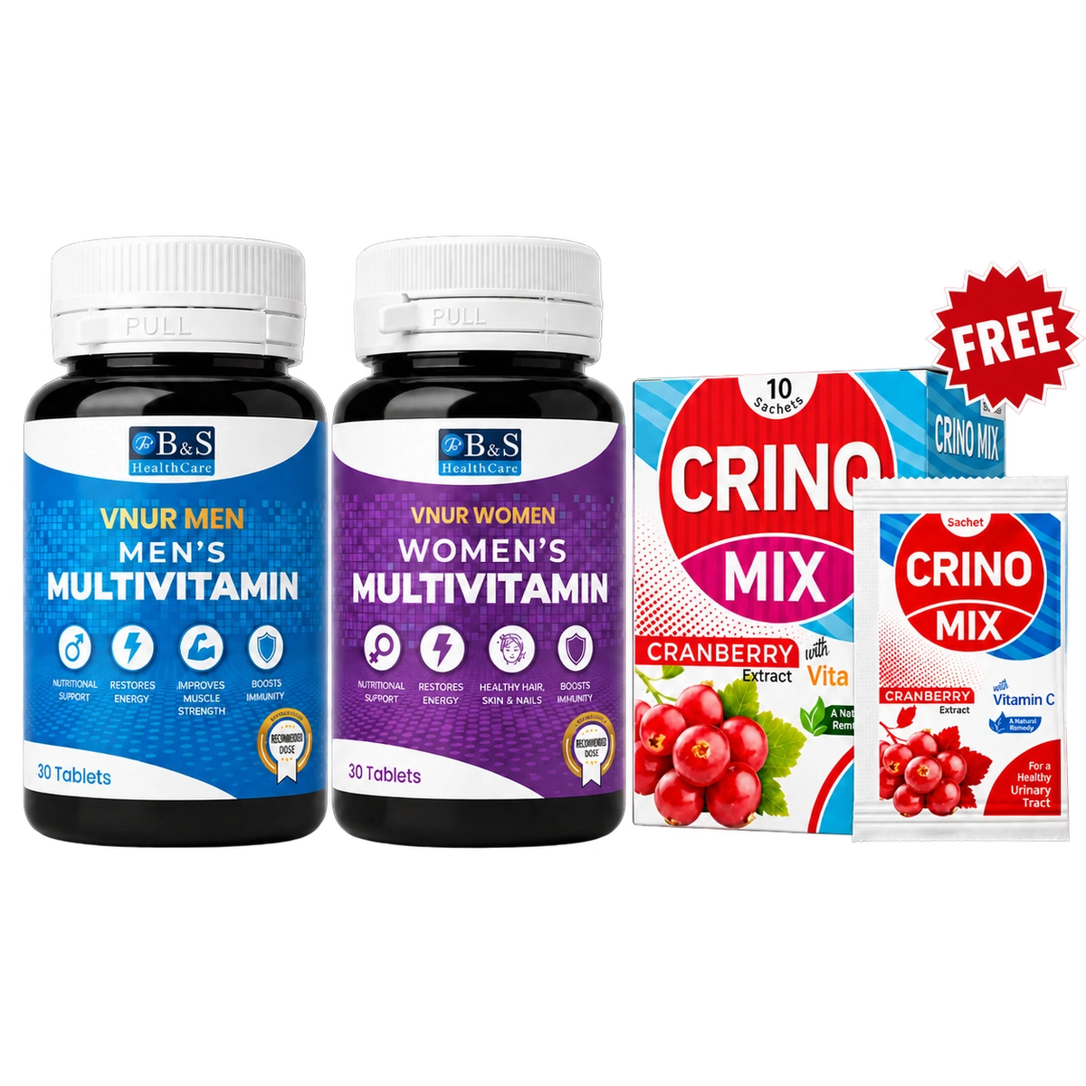 VNUR Men and Women with free Crino Mix