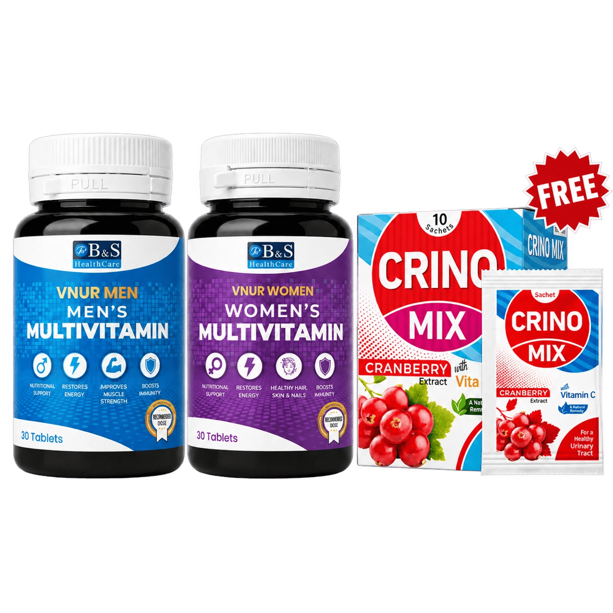 VNUR Men and Women with free Crino Mix