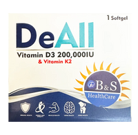 DeAll Vitamin D3 200,000 IU and Vitamin K2 softgel pack by B&S HealthCare