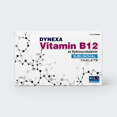Dynexa vitamin B12 sublingual tablets bottle, 1000mcg by Brain & Spine Healthcare