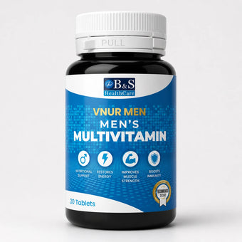 VNUR Men's Multivitamin bottle, all-in-one daily tablet for adult men by B&S HealthCare
