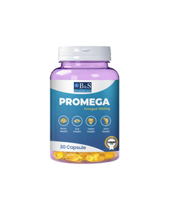 Promega omega-3 fish oil softgels bottle, 1000mg EPA and DHA by B&S HealthCare